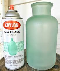 Make your own frosted window effect with epsom salt, or use a spray or film on the glass. Sea Glass Paint Spray Or Brush To Give Bottles Vases Jars The Frosted Seaglass Look Coastal Decor Ideas Interior Design Diy Shopping