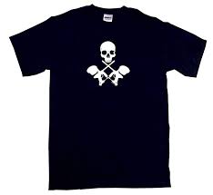 99 Volts Crossed Paintball Guns With Skulls Mens Tee Shirt
