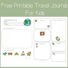 free printable travel journal for kids