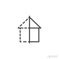 House Plan Blueprint Outline Icon