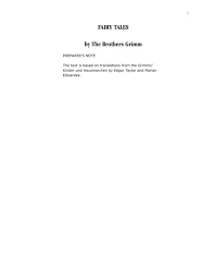 pdf fairy tales by the brothers grimm