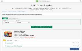 Info · code · history; Apk Downloader