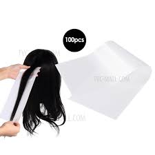 How to highlight your hair: 100pcs Bag Salon Hair Dye Plastic Paper Reusable Highlight Dyeing Separating Sheet Barber Tissue Tool White
