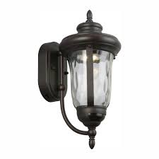 Home Decorators Collection Bronze Motion Sensor Outdoor Integrated Led Wall Lantern Sconce Feu1611lm The Home Depot