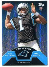 Buy cam newton rookie cards on ebay cam newton burst onto the nfl scene in 2011 with a spectacular rookie season and the value of his rookie cards exploded. Cam Newton 2011 Topps Rookie Card