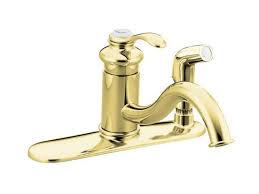 kitchen sink faucet polished brass