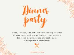 325 dinner party invitation wording