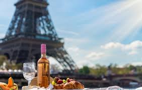 Picnic And Wine Near The Eiffel Tower