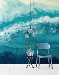Blue Modern Ocean Wallpaper Mural