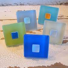 Beach Glass Tile Cabinet Knob Drawer