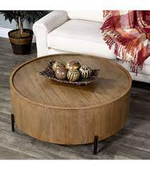 Iron Modern Industrial Drum Coffee Table