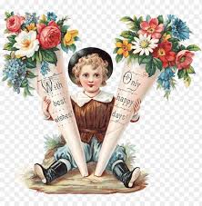 You also can use these images as mothers day clip art. Flower Ephemera Boy With Tussie Mussies Vintage Mothers Day Cards Png Image With Transparent Background Toppng