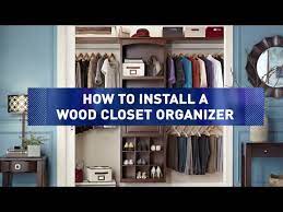 how to install wood closet organizers