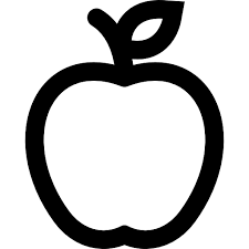 apple outline free food icons