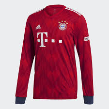 Bayern munchen 18/19 home men soccer jersey personalized name. Fc Bayern Munchen Home Jersey L S 2018 19 Youth
