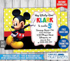 Mickey Mouse Birthday Invitation #2 by templatemansion on DeviantArt