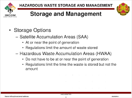 ppt hazardous waste storage and