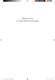 pdf martial arts as embod knowledge