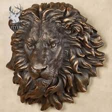 Indoor Decor Brass Lion Head Wall Art
