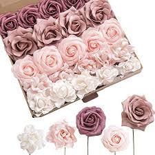 These flowers will be sure to set the table right as an intricately detailed centerpiece, or a jaw dropping focal point for a seating arrangement. Buy Ling S Moment Artificial Flowers Blush Dusty Rose Foam Roses Gardenia Flowers Combo Box Set For Wedding Bouquets Centerpieces Floral Arrangements Decorations Online In Kazakhstan B07pcnqct8