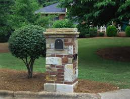 Custom Stone Mailbox Column With Gallery Pictures 995