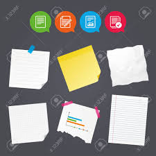 Business Paper Banners With Notes File Document Icons Document