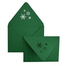 Laser Cut Envelope Snow Flakes Style Cards Pockets