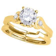mauli jewels enement rings for women 1 2 carat diamond enement bridal ring set g 10k solid yellow gold women s size 6