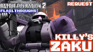 Gundam Battle Operation 2 Request: MS-06S Zaku II Commander Type Killer  Harpy Killy Garrett Colors - YouTube