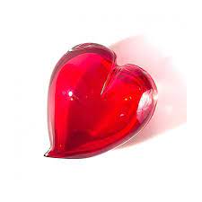 Cupido Bright Red Murano Glass Heart