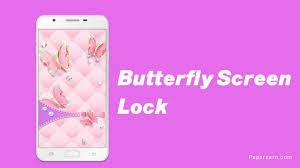 zipper lock screen pink erfly app