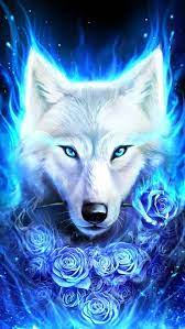white wolf with rose anime white wolf