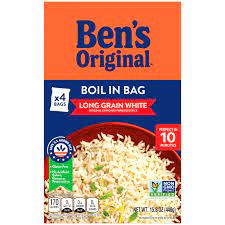 boil in bag rice microwavable white
