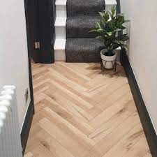 authentic herringbone bleached oak