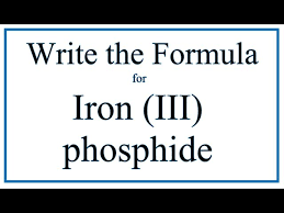 the formula for iron iii phosphide