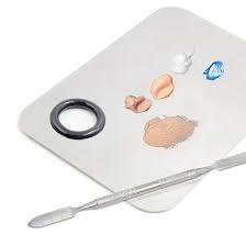 stainless steel makeup mixing tray