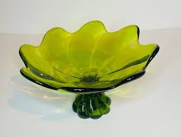 Glass Swung Pedestal Console Bowl