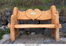 wooden carved bench stock photos