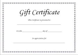 Free Printable Gift Certificate Template Word Simple