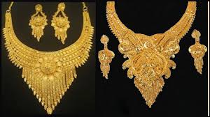 22k gold dubai style necklace design