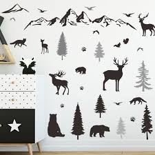 Forest Wall Decals Wild Animal Wall