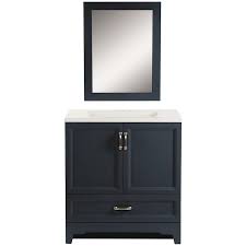 Sink cabinets sink base cabinets bathroom countertops legs. Style Selections 30 In Navy Blue Single Sink Bathroom Vanity With White Cultured Marble Top Mirror Included In The Bathroom Vanities With Tops Department At Lowes Com