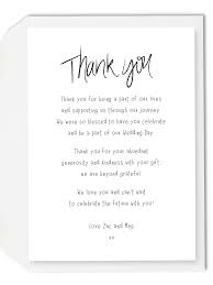 002 Wedding Thank You Card Wording Ideas Template Note
