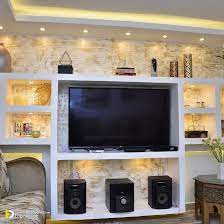 modern gypsum board tv wall units