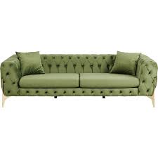 sofa bellissima 3 seater velvet green