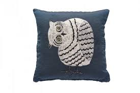 松尾ミユキ Cushion Cover Owl クッションカバー