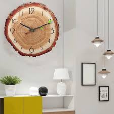 12 inch vintage wooden clock cafe