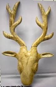 natural wooden deer head decoration