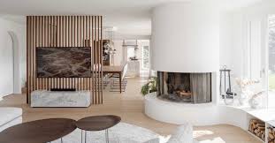 A Round Fireplace Is A Unique Feature