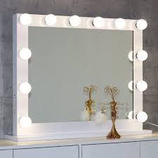 A bright looking bathroom with a sink counter made out of walnut wood frame with. Top 7 Best Light Up Vanity Mirrors 2021 Review